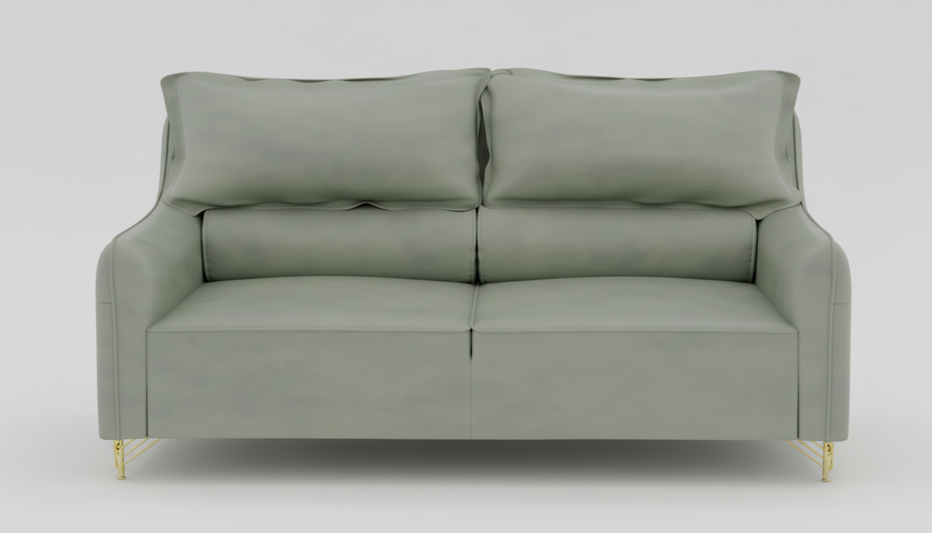 Polofill Leather Sofa Set | Sage Green