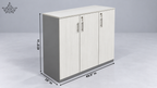 Ardas Ivory Three-Door Storage Cabinet
