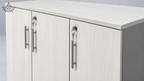 Ardas Ivory Three-Door Storage Cabinet