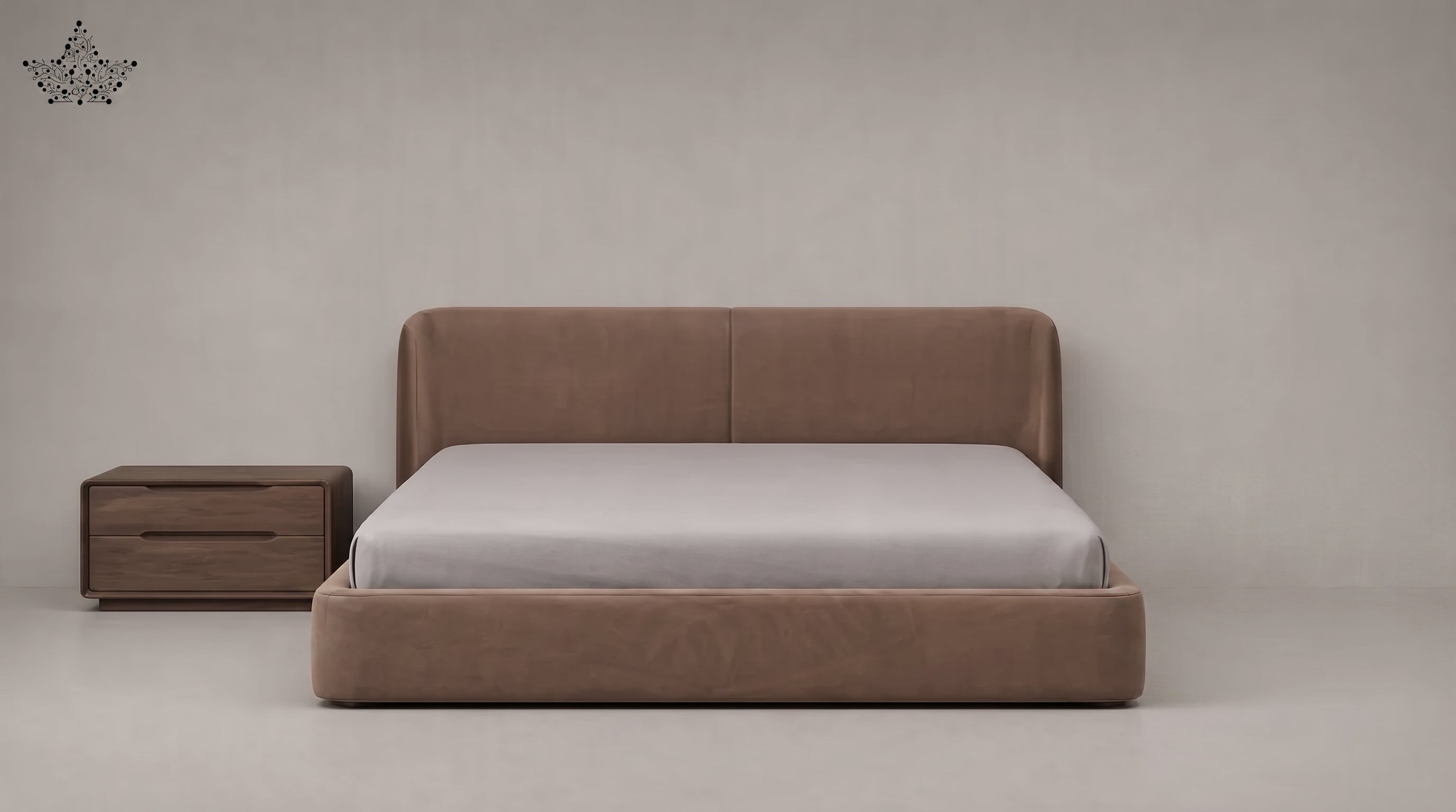 Caramel Curved Bed