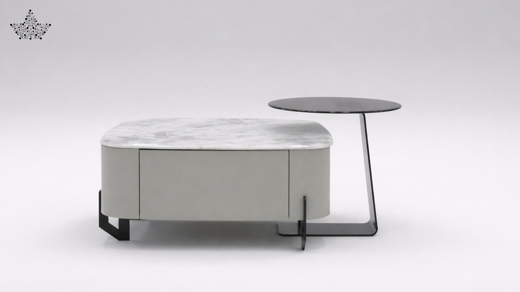 Black Glass Center Table 2PCS | Ardas Interior