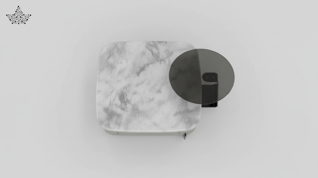 Black Glass Center Table 2PCS | Ardas Interior