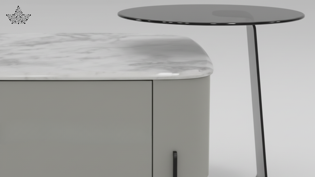 Black Glass Center Table 2PCS | Ardas Interior