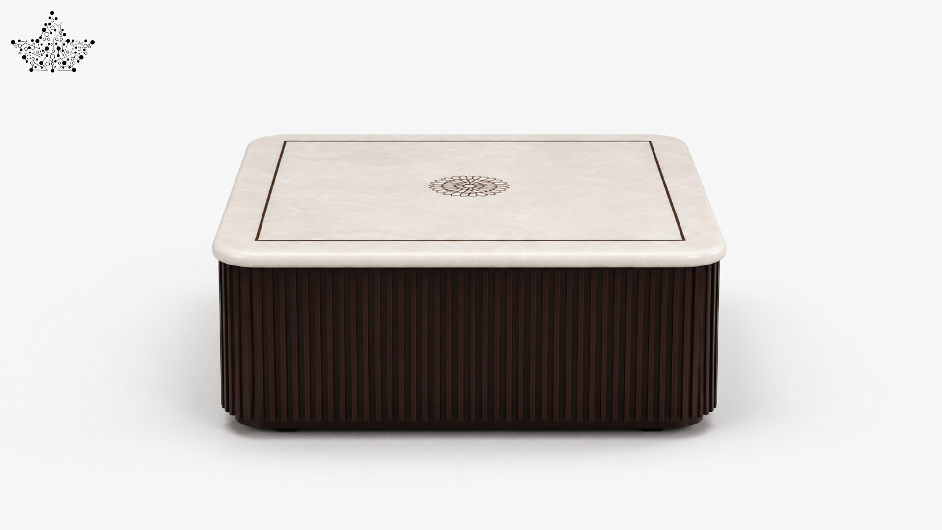 Rectangular air conditioning unit on a white background
