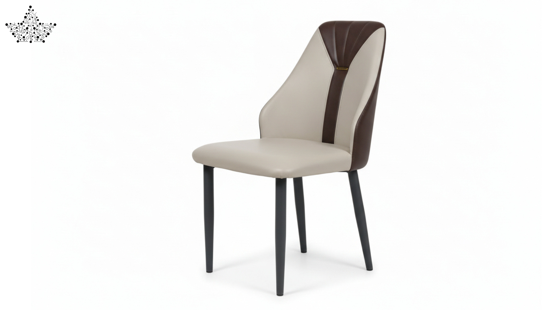 Beige & Brown Duo-Tone Dining Chair