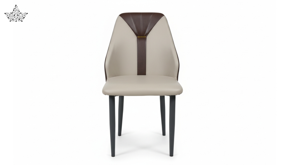 Beige & Brown Duo-Tone Dining Chair