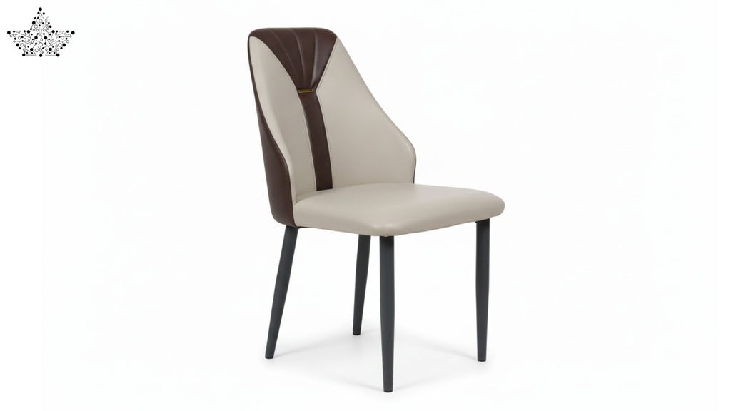 Beige & Brown Duo-Tone Dining Chair