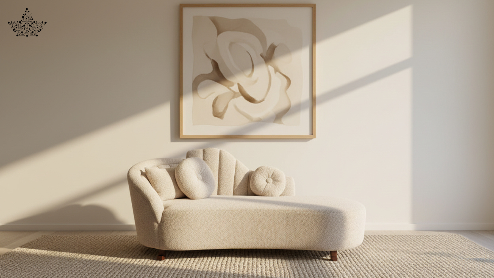 Boucle Fan-Back Couch