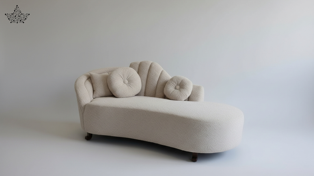 Boucle Fan-Back Couch