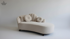 Boucle Fan-Back Couch