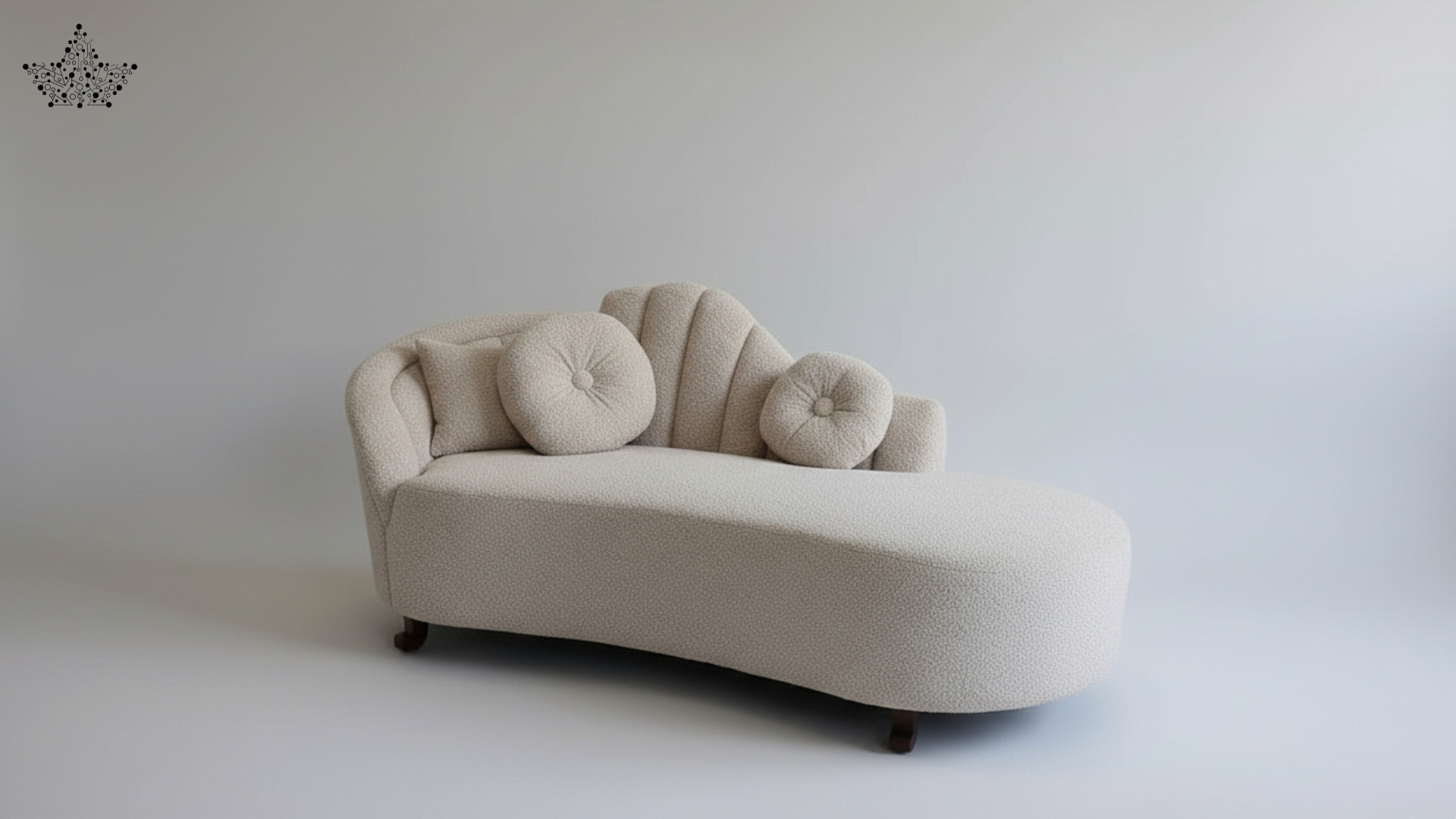 Boucle Fan-Back Couch