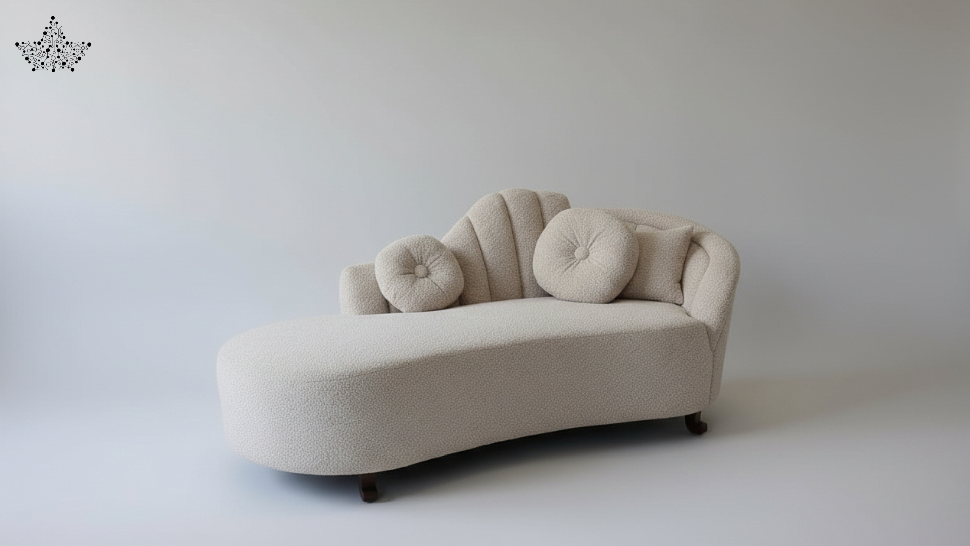 Boucle Fan-Back Couch