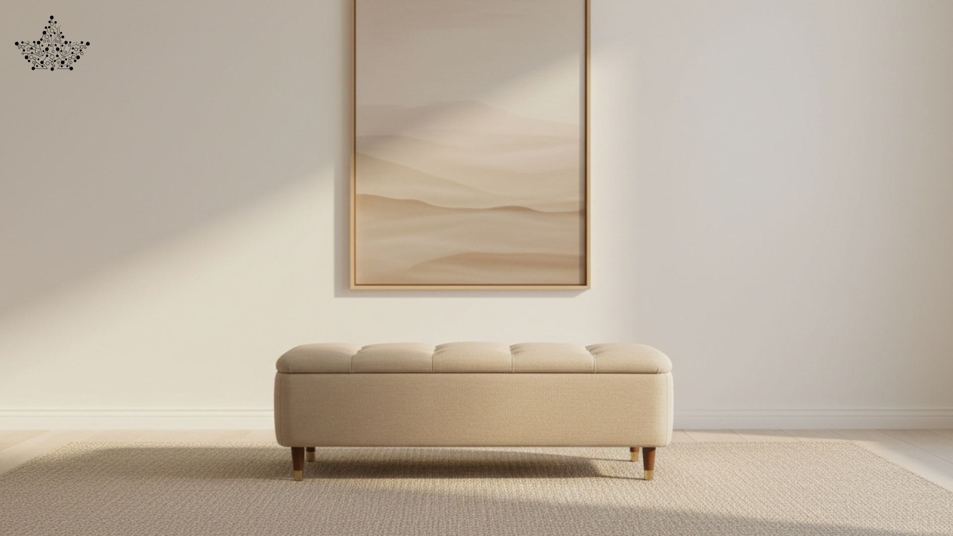 Boucle Tufted Storage Couch