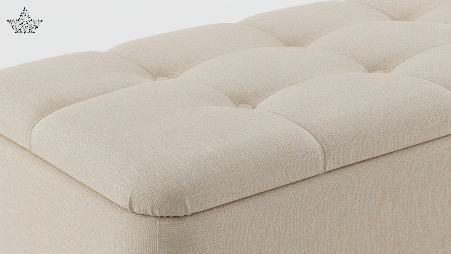 Boucle Tufted Storage Couch