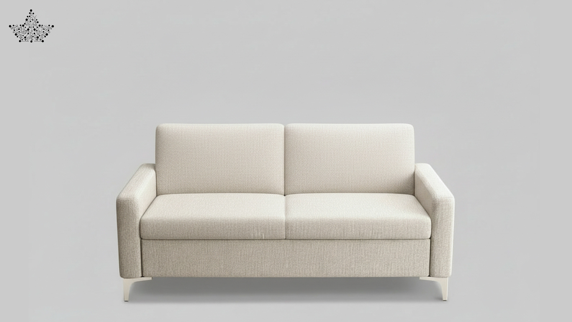 Cream Minimalist 2-Seater Sofa