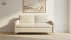 Cream Minimalist 2-Seater Sofa