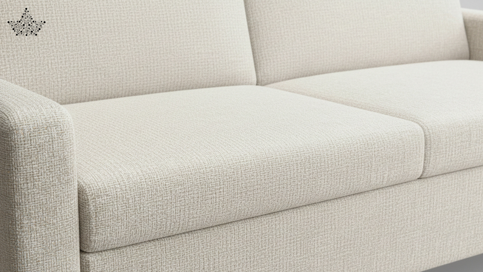 Cream Minimalist 2-Seater Sofa