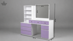 Lavender Bloom Dressing Table with Mirror & Shelves