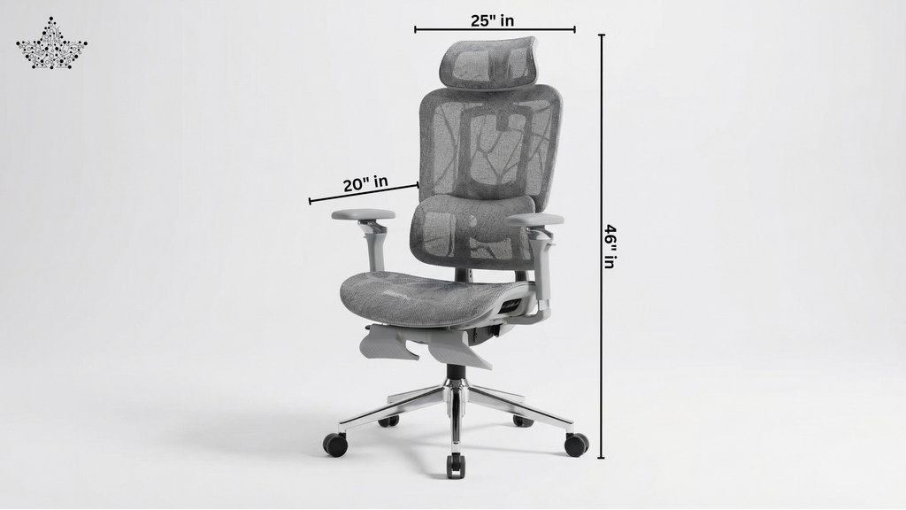 Grey Mesh High-Back Office Chair