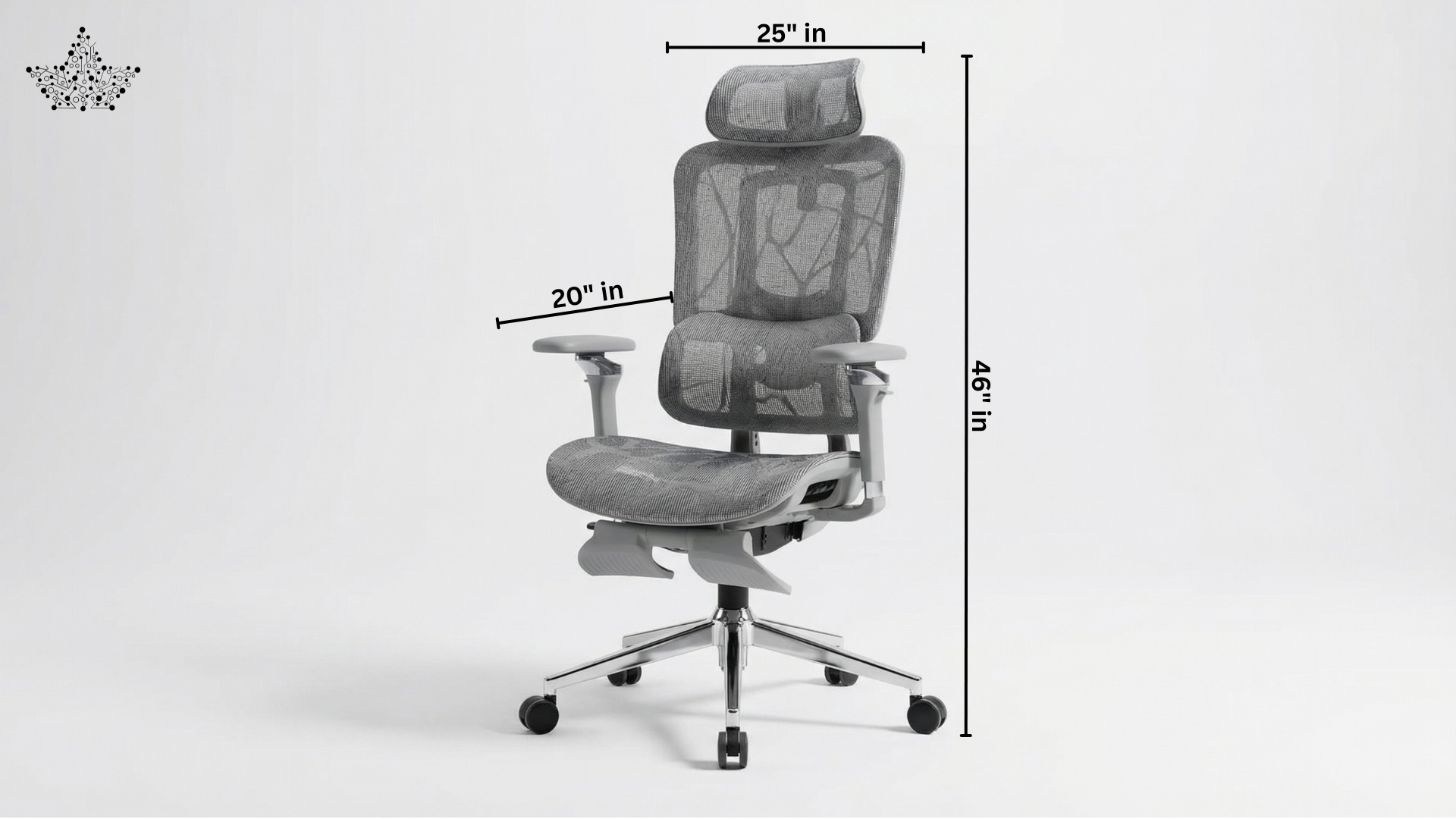 Grey Mesh High-Back Office Chair