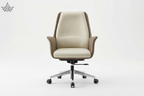 Beige office chair on a white background