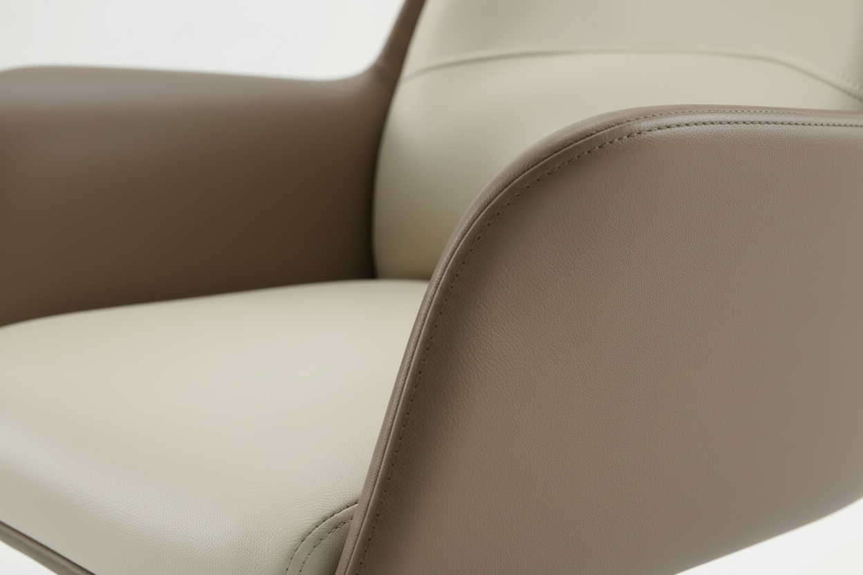 Beige office chair on a white background