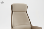 Beige office chair on a white background