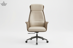Beige office chair on a white background
