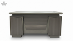 Classic Executive Office Desk with Dual Storage Cabinets
