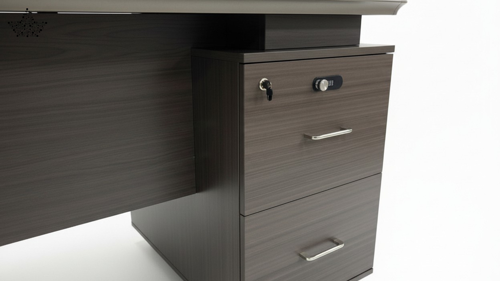 Classic Executive Office Desk with Dual Storage Cabinets