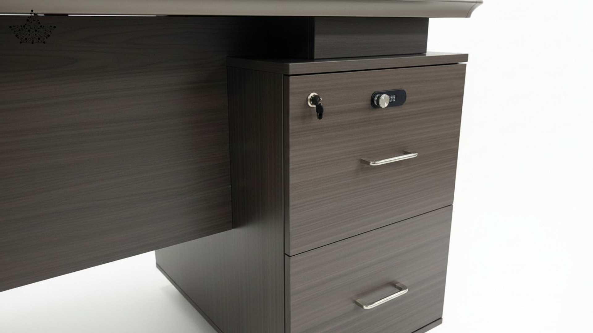 Classic Executive Office Desk with Dual Storage Cabinets