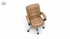 Brown office chair on a white background
