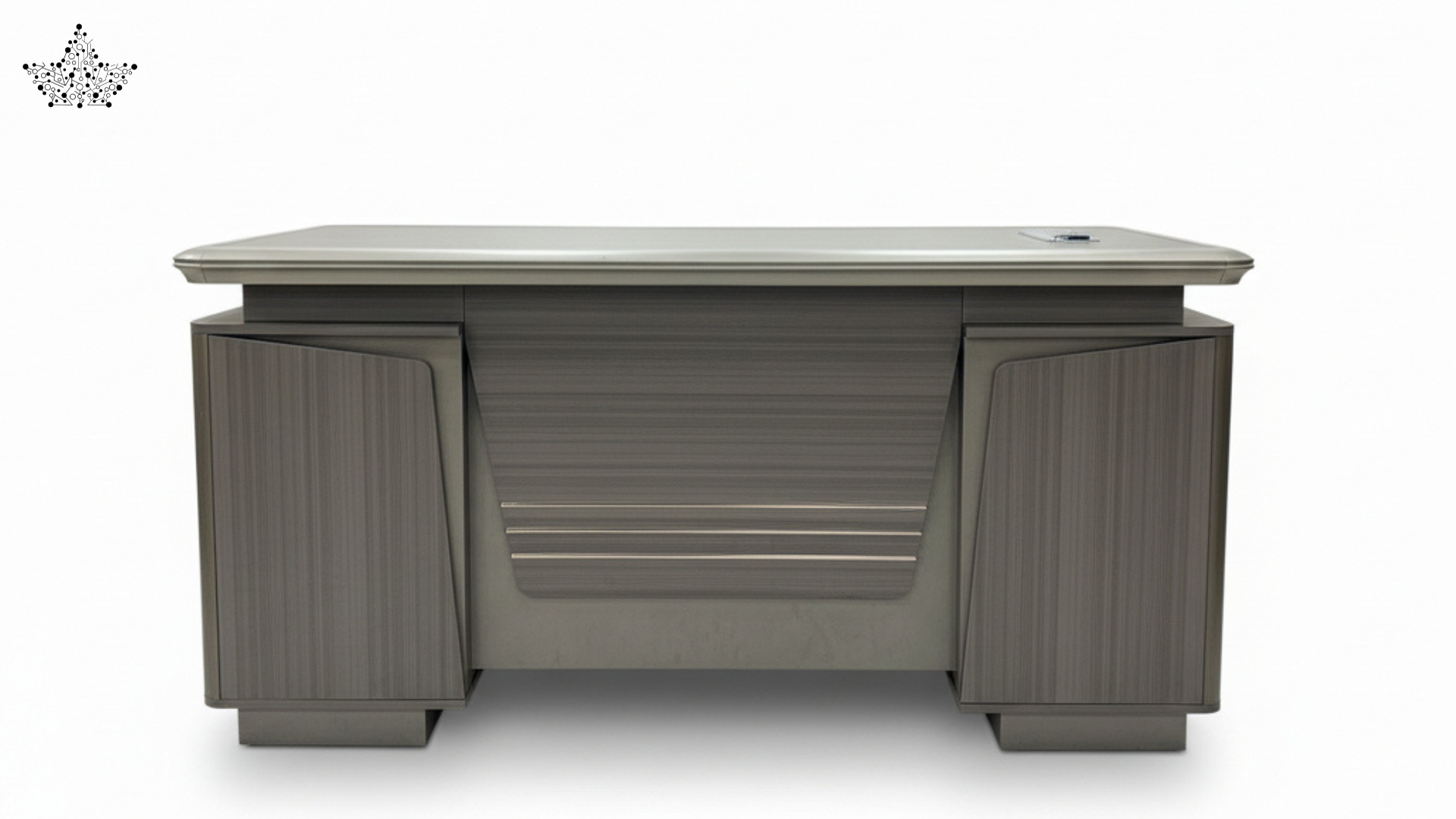 Classic Executive Office Desk with Dual Storage Cabinets