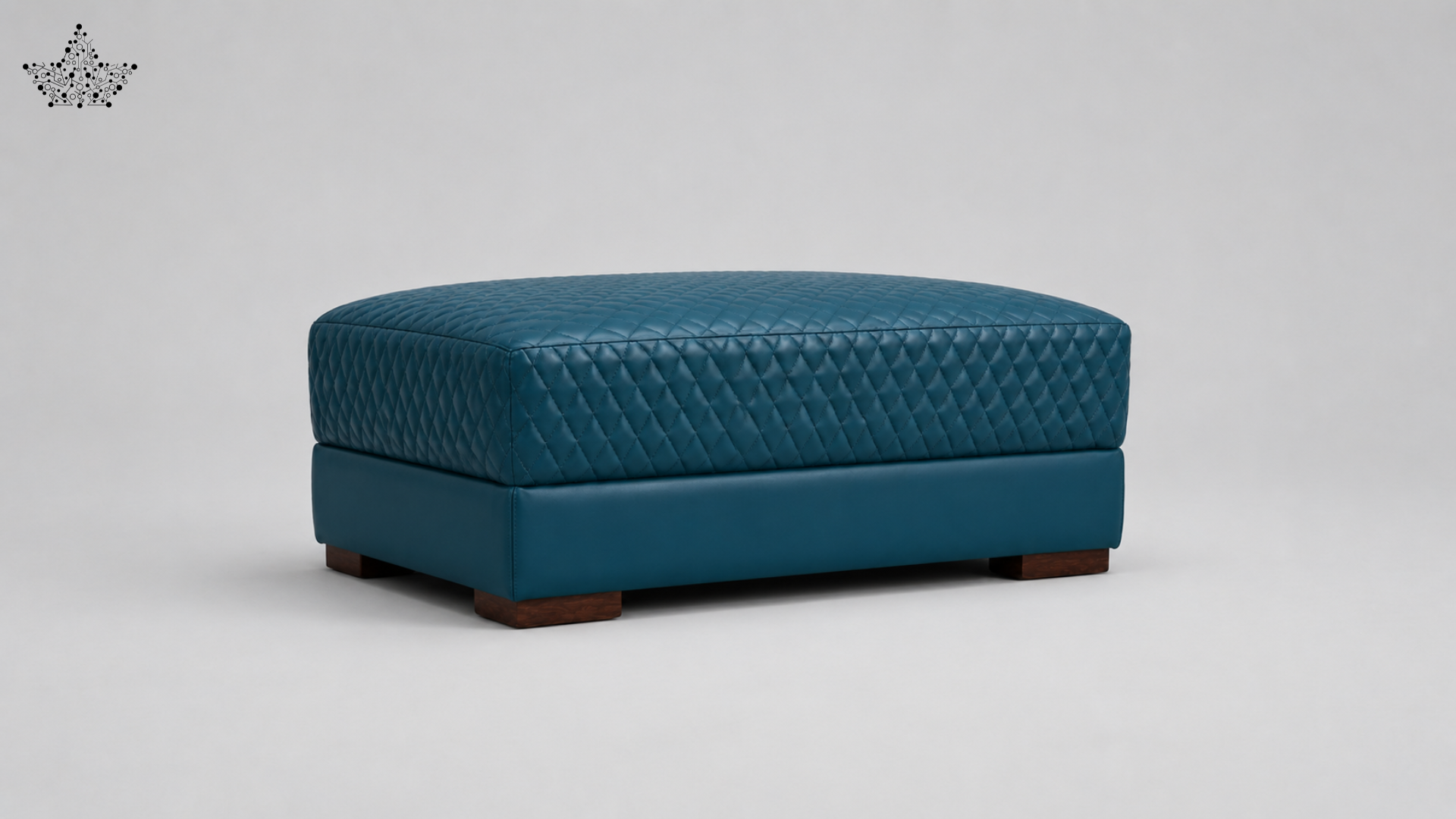 Diamond Quilted Upholstered Ottoman Puffy