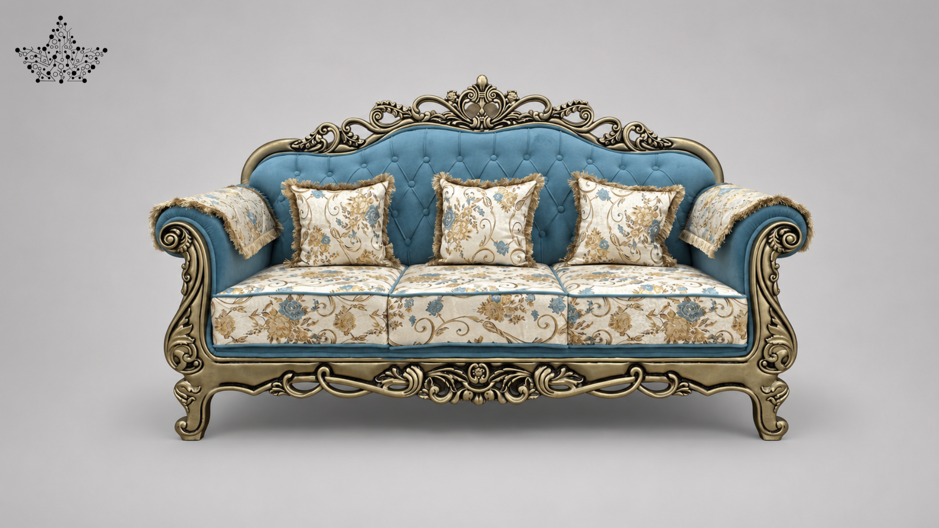 Blue Royal Carvin Sofa