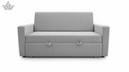 Gray sofa bed on a white background
