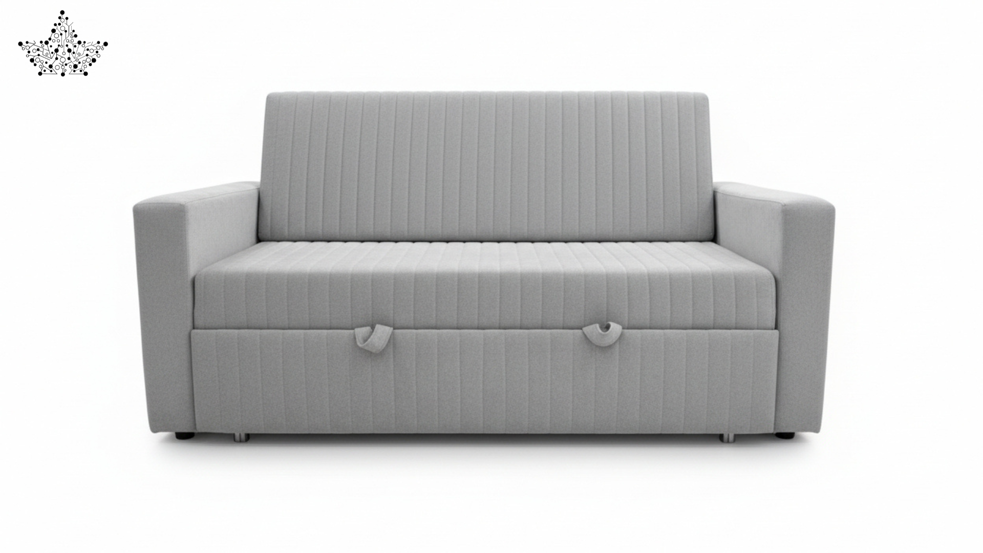 Sofa Cum Bed – Grey Velvet Pull Out