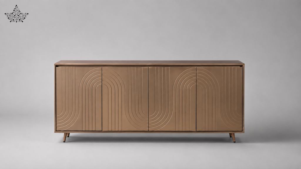 Arc Sideboard – Art Deco 4-Door Storage Cabinet