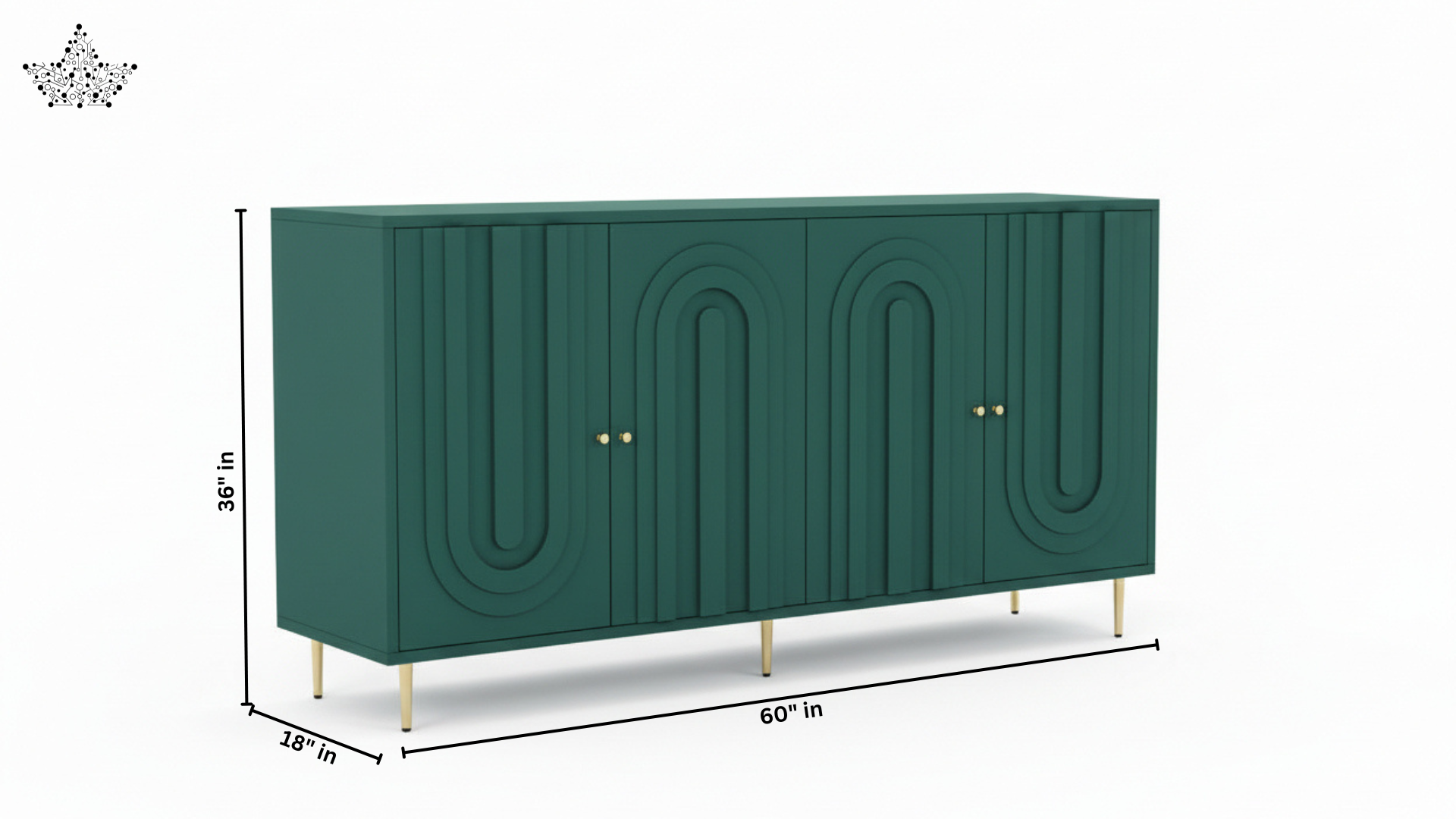 Grove Forest Green Cabinet
