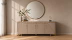 Luxe Gloss Sideboard - Mocha & Gold (6 ft.)