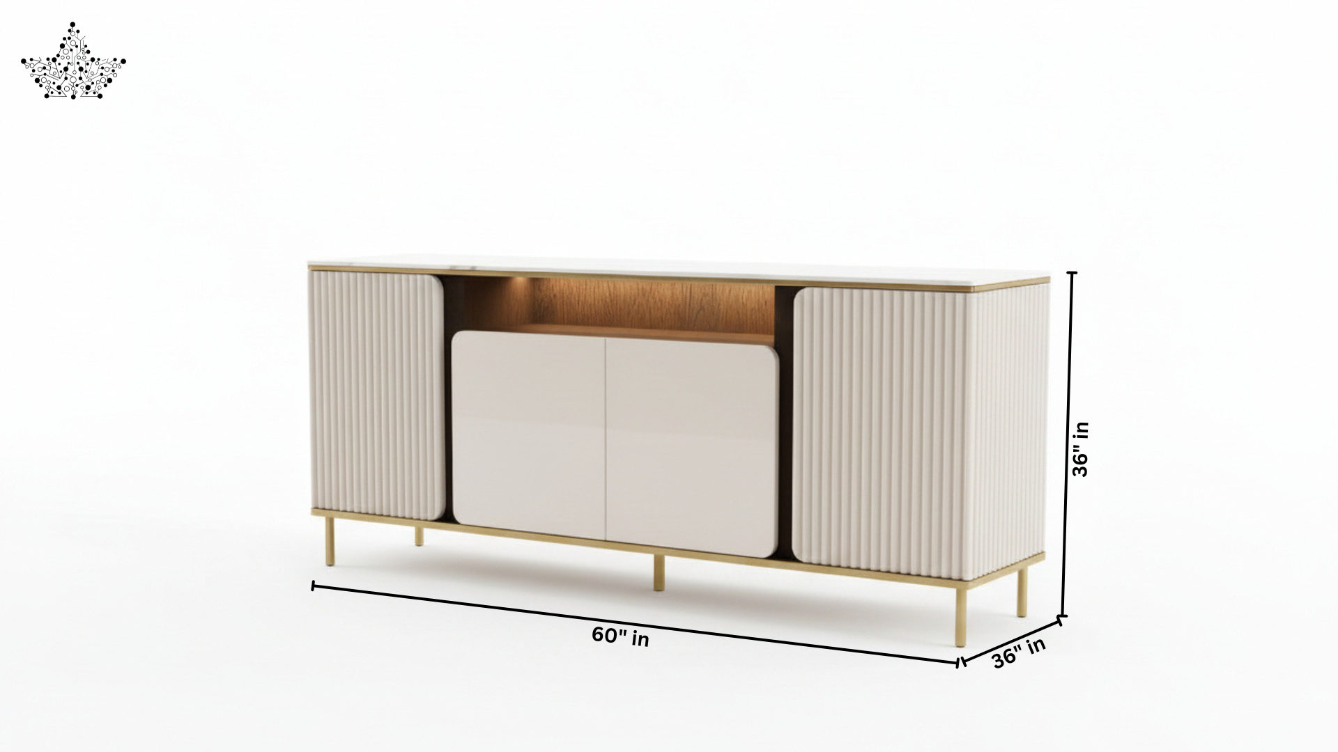 Luna Fluted Cabinet