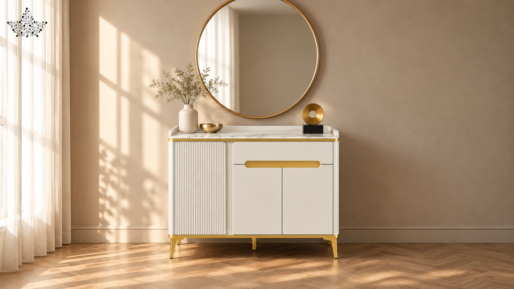 Ivory Gold Cabinet