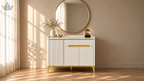 Ivory Gold Cabinet